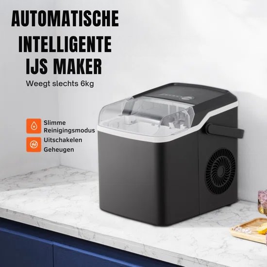 Ijsmachine Ijsmaker 105 W ijsblokjesmachine ijsblokjesmachine roestvrij staal 11,8 kg / 24 uur Bereiding ijsblokjesmachine in 7 minuten van Merkloos — afbeelding 5