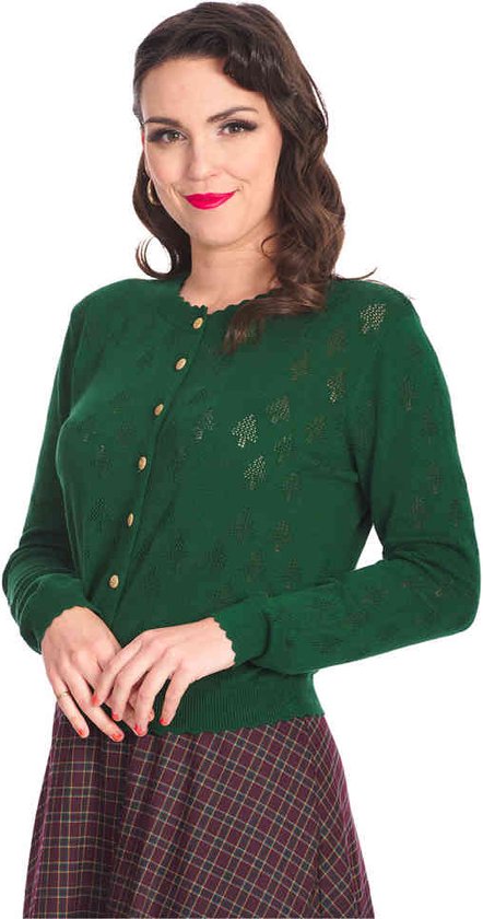 Banned - Cardigan Happy Noël - XL - Vert