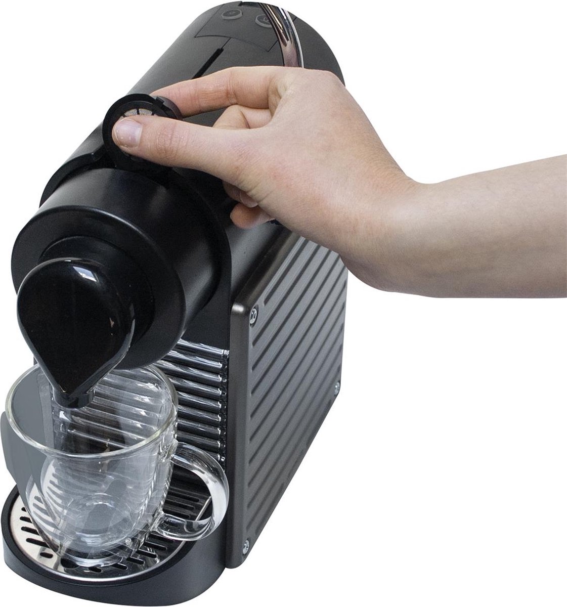 Herbruikbare Nespresso Capsules – Set van 3 Navulbare Koffiecups met Schepje & Reinigingsborsteltje – Duurzaam & Compatibel met Nespresso Machines – Mat Zwart — cadeau in Kookcadeaus - foto 3