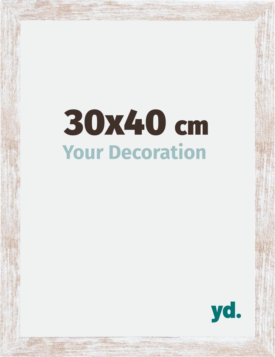 yd. Your Decoration - Fotolijst 30x40 cm - MDF - White Wash - Catania