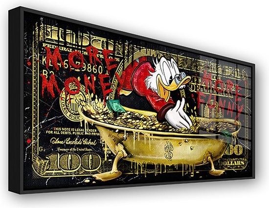 dagobert-duck-geld-schilderij-120-x-60-cm-bol