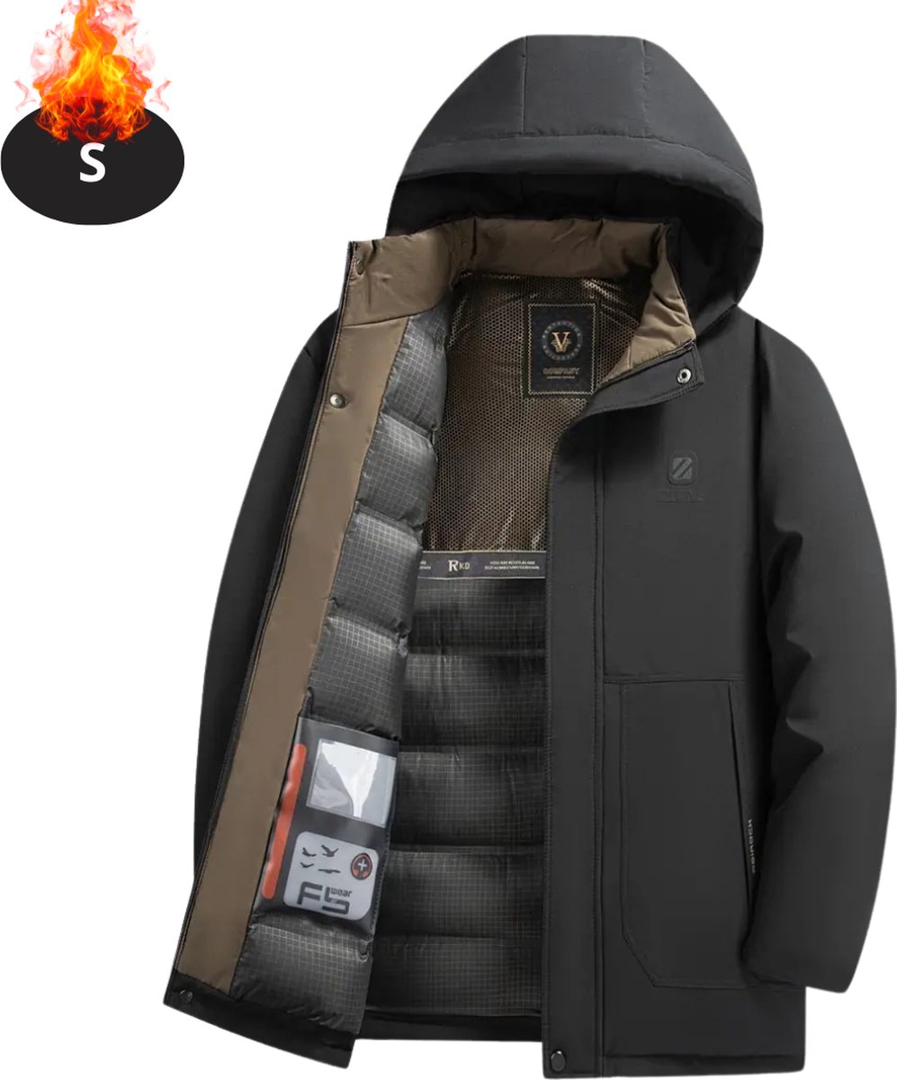 Bovista Winterjas Parka Heren Winter Jas Volwassen Stijlvol – S Legergroen