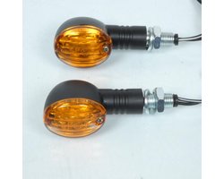 knipperlicht 12v 21w rond zwart bihr voor motor scooter quad brommer scooter
