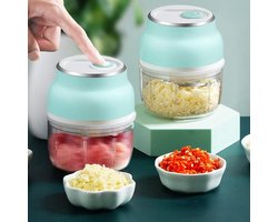 Electric Garlic Chopper MDS2 Mini Portable - USB Rechargeable Food Processor - Vegetables Meat Blender - Nuts Chili Onion Minced Herbs - 230ml