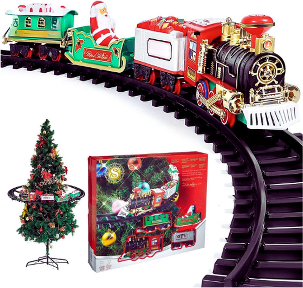 Kersttrekset Met Verlichting En Geluiden - Multi-Kleuren - SHATCHI - Kerstdecoratie Voor Binnen En Buiten