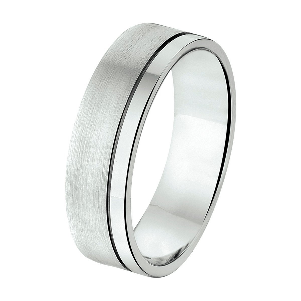 Gerhodineerd Zilver Ring A203/A308 - 6 Mm Zonder Steen 1315170