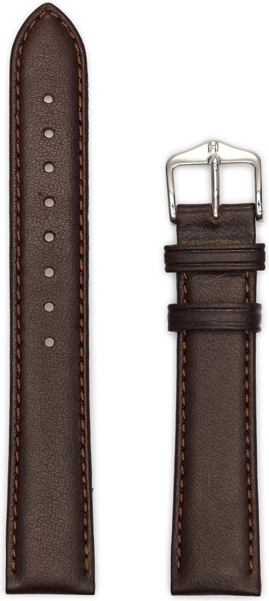 Hirsh Horlogeband - Merino Bruin - Leer - 22mm