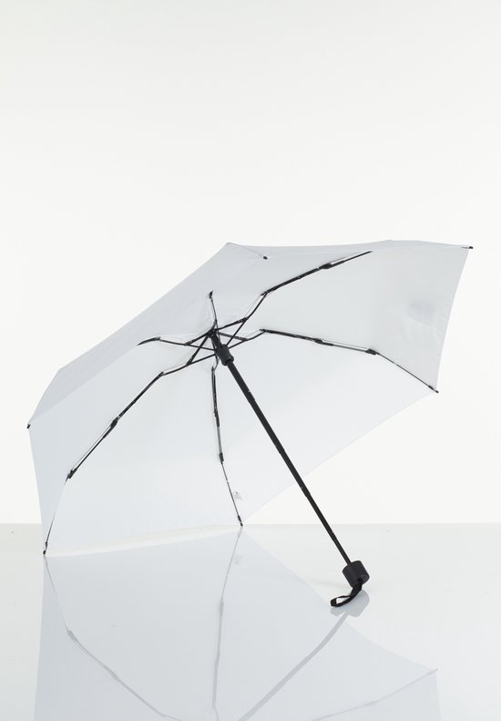 Lasessor - Mini - Parapluie - Voyage - Sac à main - Pliable - Manuel - Wit - 17cm