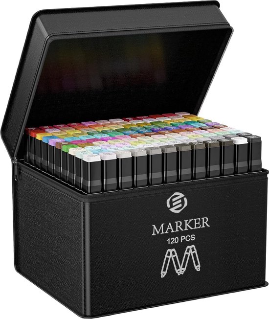 Equivera Twinmarkers Alcohol – Twinmarkers Alcohol – Alcohol Markers – Markeerstiften – Professionele Alcohol Markers – Markers – Kleurstiften – Dual-Tip Markers