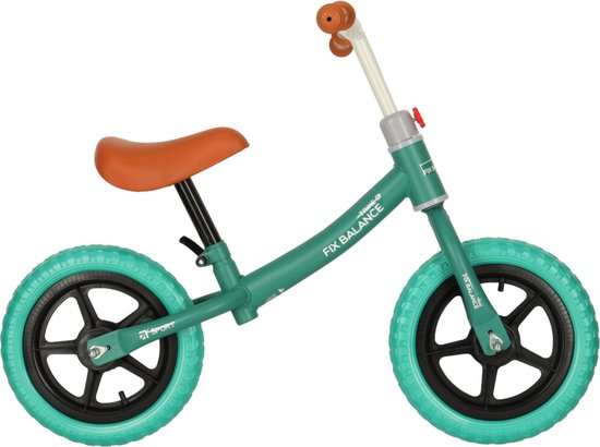 Teedz - Loopfiets - Balance - Speelgoed Vanaf 1 jaar - Jongens en Meisjes - Kinderstep - Turquoise