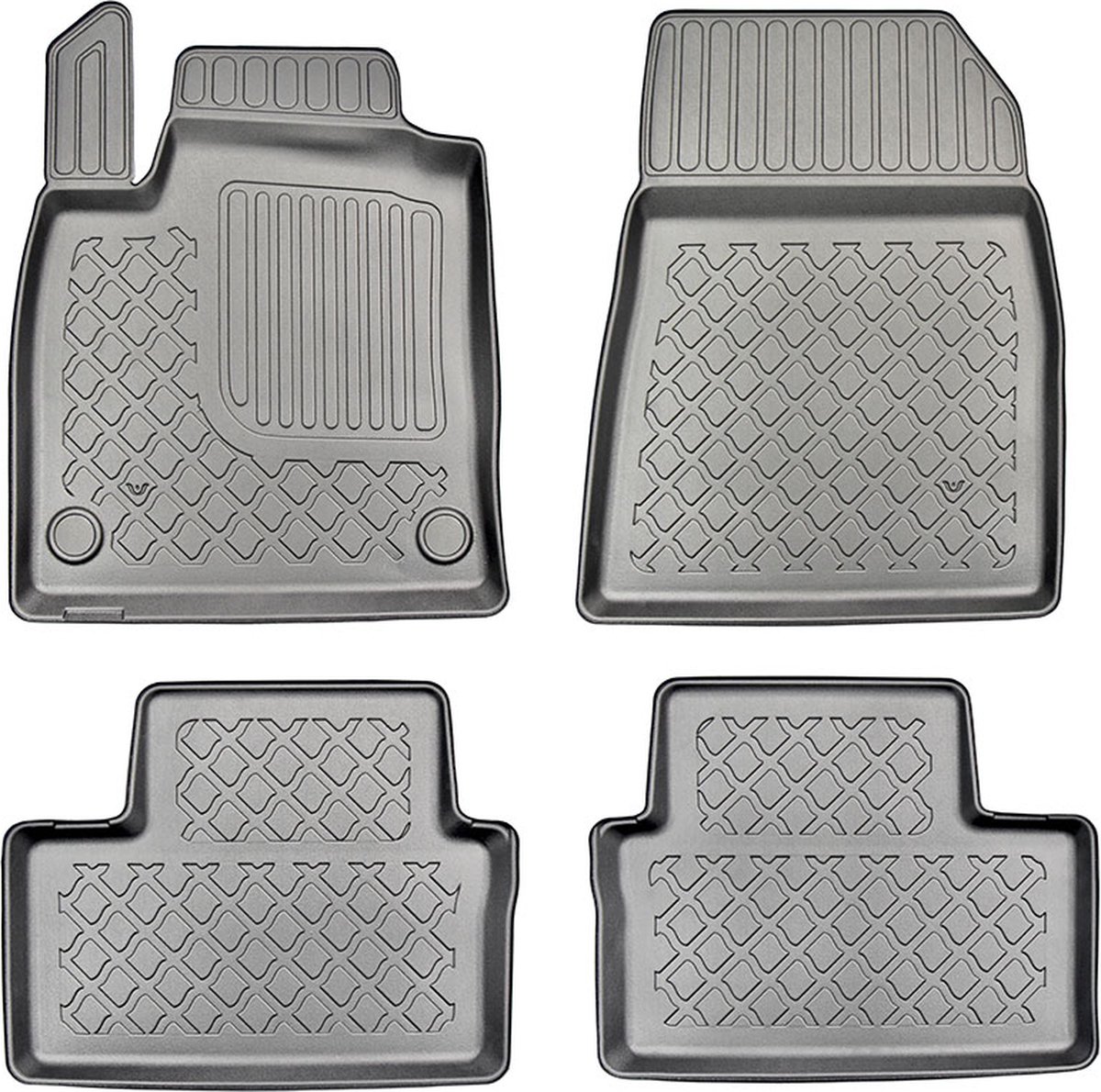 3D Automatten voor Renault Clio 5, Clio 6 en Mitsubishi Colt (vanaf 2020) - 4-delig - TPE-Rubber