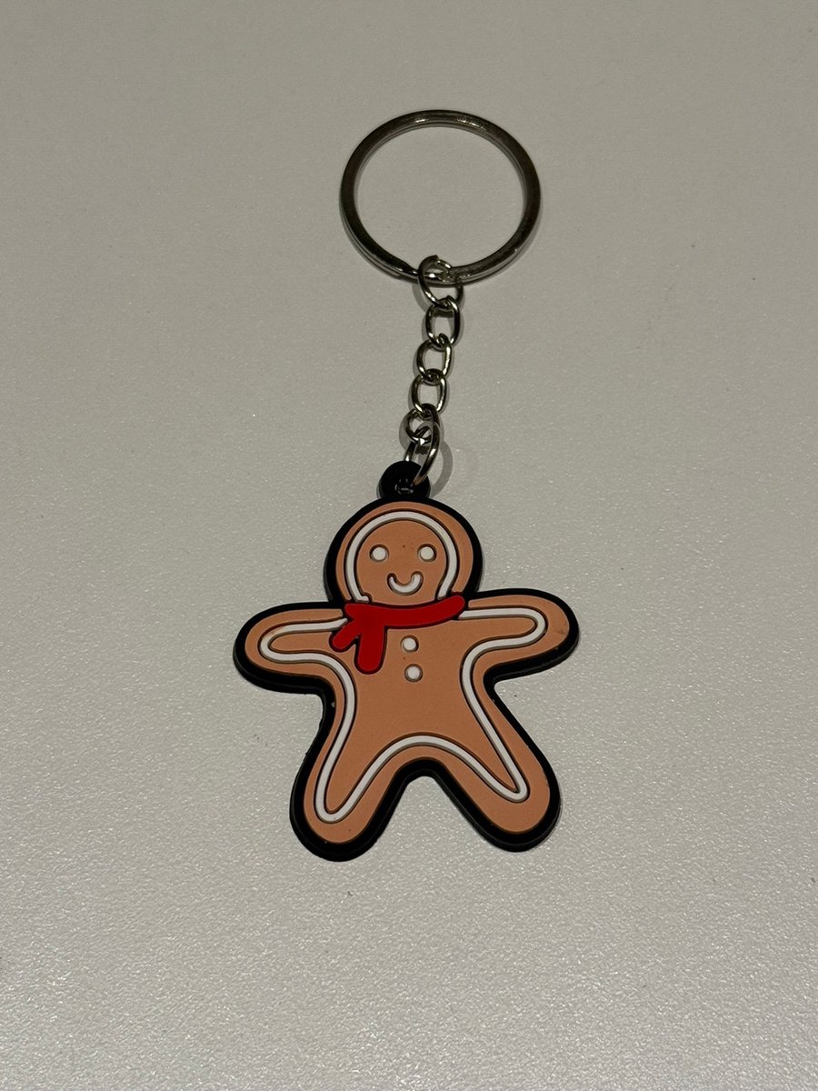 Kerst sleutelhanger - sleutelhanger kinderen - Kerstdecoratie - Kerstcadeau - 1 Stuks - Koekmannetje
