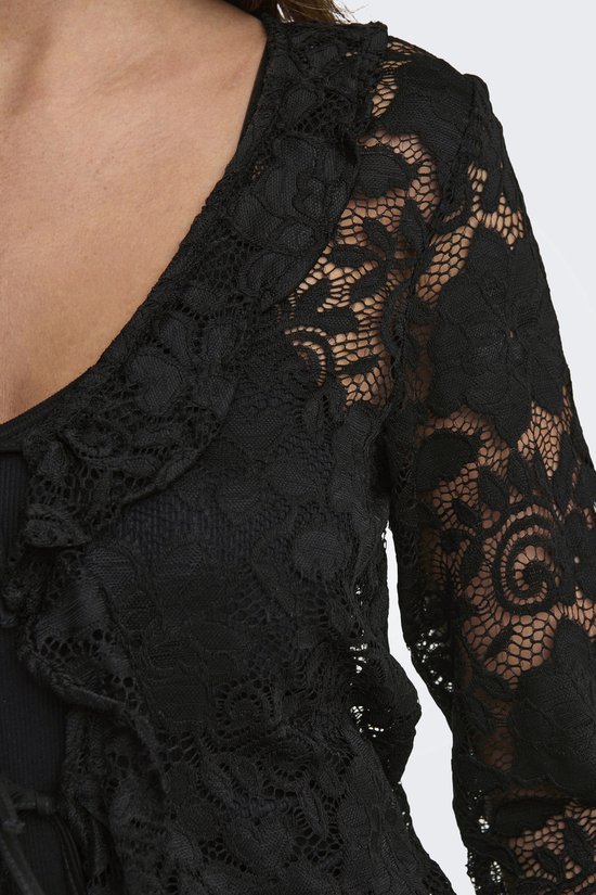Jacqueline de Yong Cardigan Jdynoe L/s Lace Cardigan Jrs Exp 15352632 Noir Femme Taille - S