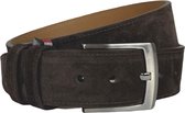 Riem Homme - Riem Femme Cuir Daim Marron Foncé - 4,5 cm de large - 125 cm (taille à 105 cm)