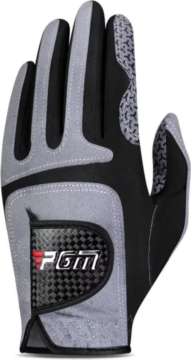 PGM Golfhandschoen links – Grijs – Maat 24 (ML) – Perfecte Grip en Stijl
