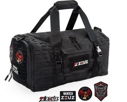 ZEUZ Sporttas Dames & Heren voor Fitness & CrossFit – Sportzak & Sport Tas – Schoudertas – Gym Duffel Bag – Reistas & Weekendtas – 40 Liter - Zwart