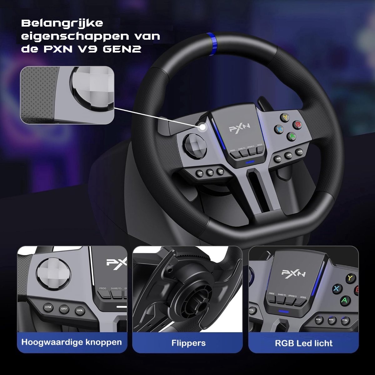 PXN PXN V9 Gen 2 Racestuur - afbeelding 4