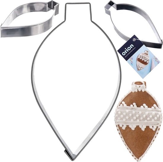Koekjessnijder Edelstaal Kerstbal 9 cm - Vormen - Uitsteekvorm - Cookie - Cutter - Uitsteekvormpjes - Koekjes - Bakken