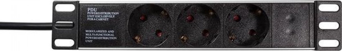 1U 3 voudige stekkerdoos voor 10'' serverrack