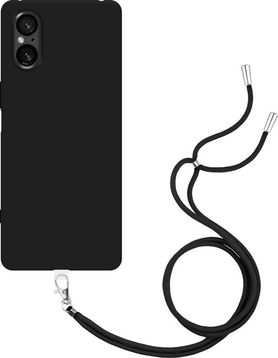 Étui Cazy TPU avec Cordon adapté pour Sony Xperia 5 V - Zwart