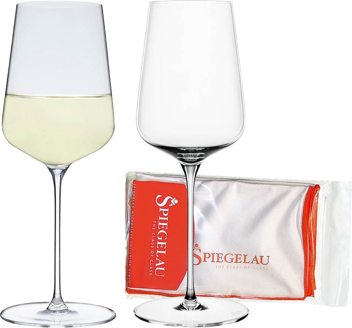 Weißweingläser + Poliertuch Definition 430 ml Set van 2