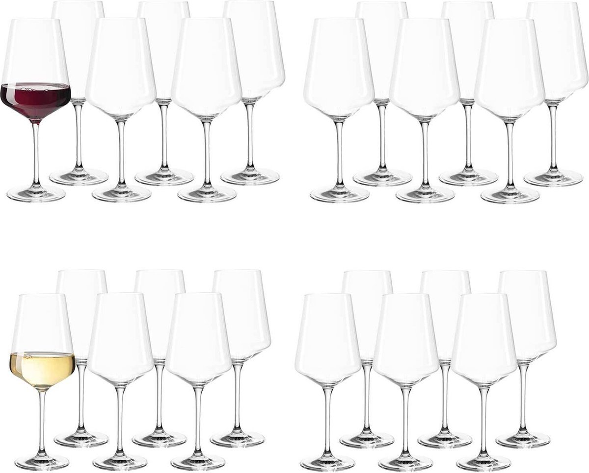 Rotwein- und Weißweingläser Puccini Set van 24