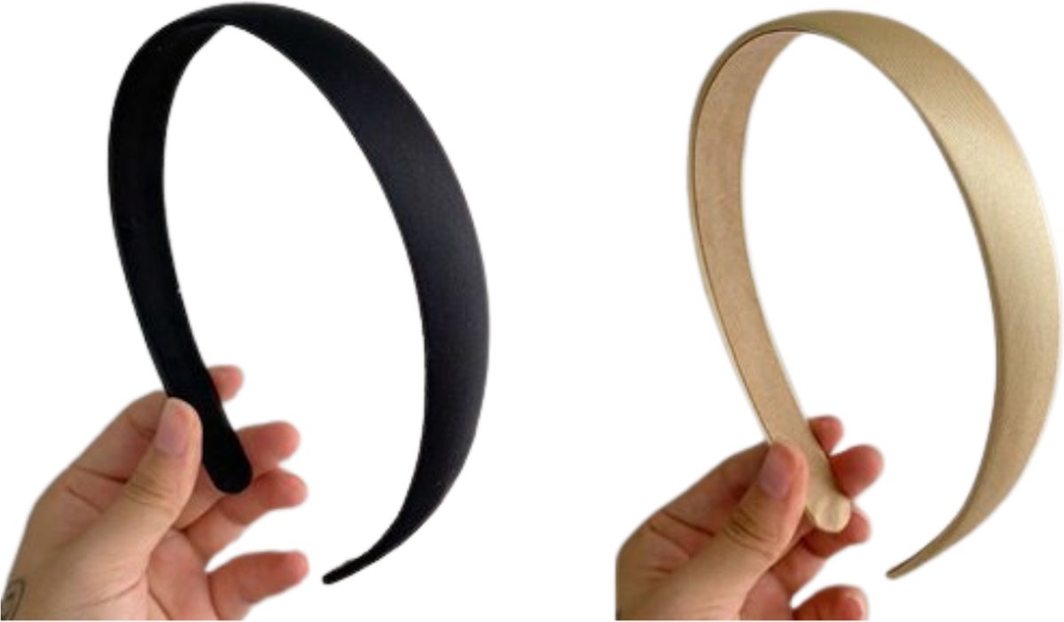Knaak Haarband Dames - Set van 2 - Goud & Zwart - Comfortabel Diadeem - Voor Feest, Dagelijks & Styling