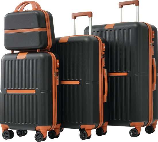ITACA - Koffers. Harde kofferset met 4 wielen - Grote koffer, vrachtkoffer voor vliegtuigen, reisbagage. Reiskofferset. T71615 combinatieslot, Koraal