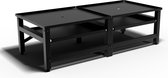 Bodo® - Wasmachine Verhoger - Dubbel - Kast - Ombouw uitschuifbare Plank - Zwart - 124x54x37cm