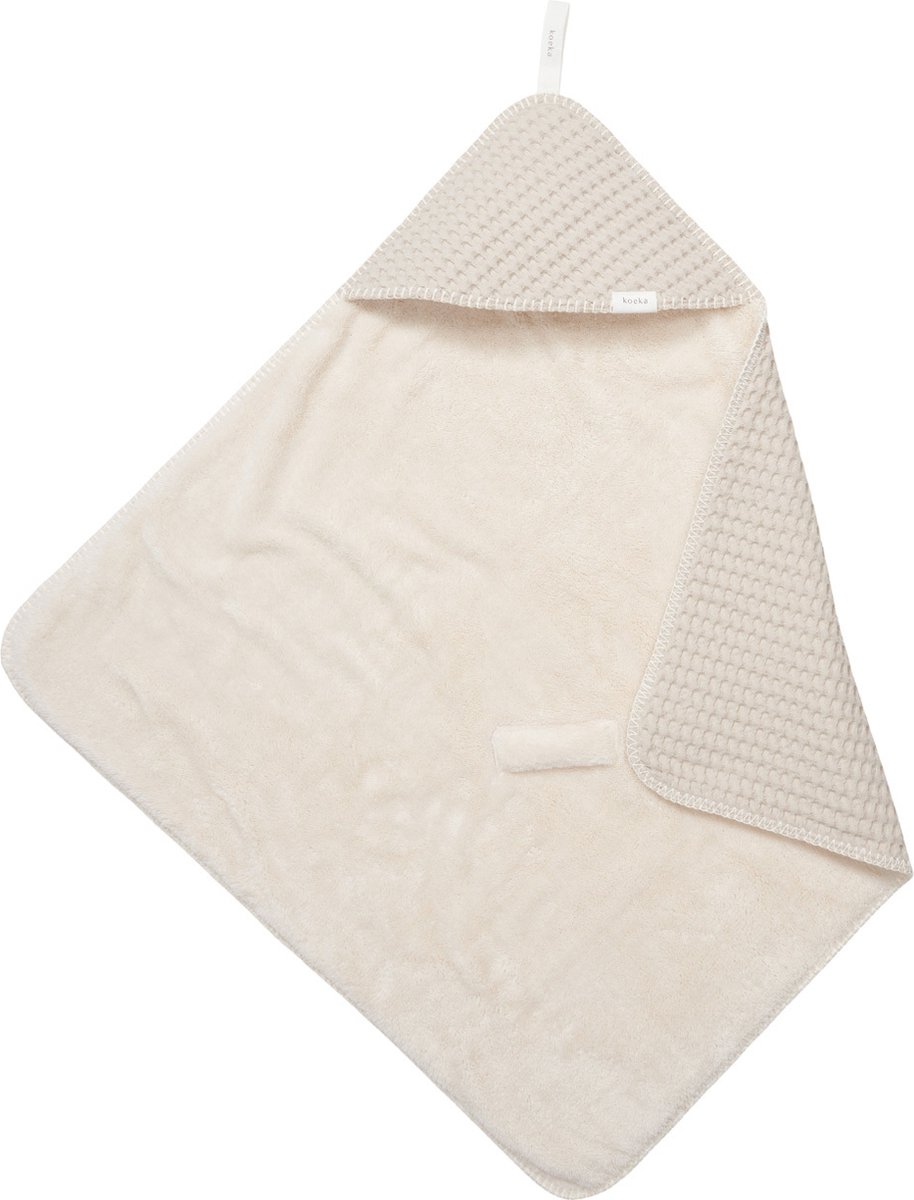 Koeka wikkeldeken wafel/teddy Oslo sand 100x105