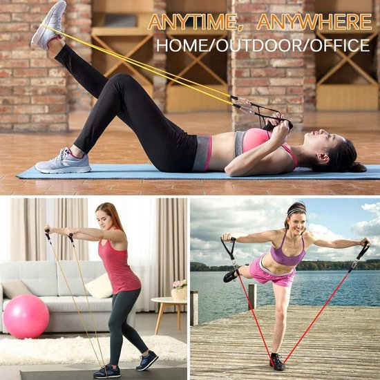 Heup Weerstandsbanden Set | 3 Elastische Fitness Banden – p