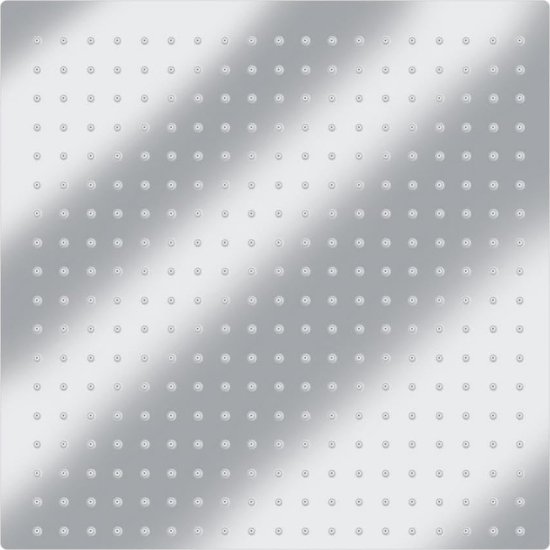 Pommeau de douche à effet pluie carré ultra fin - Acier inoxydable, 50 x 50 cm, chromé