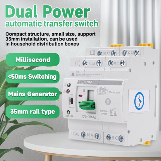 Automatische omschakelaar - 4P 63A 400V - Automatische Transfer