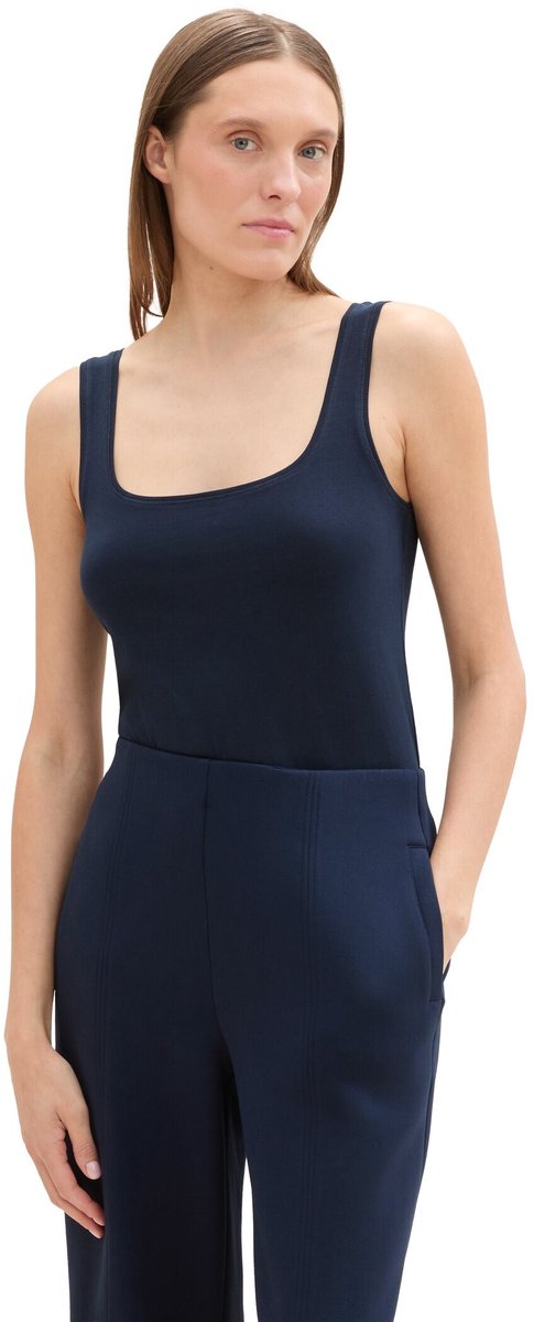 Tom Tailor - Basic top in een set van 2 - Maat XL - sky captain blue