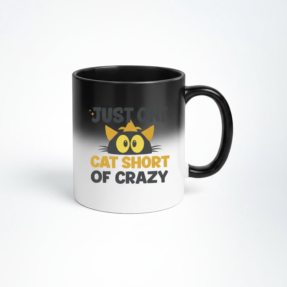Just One Cat Short of Crazy - Magische Mok