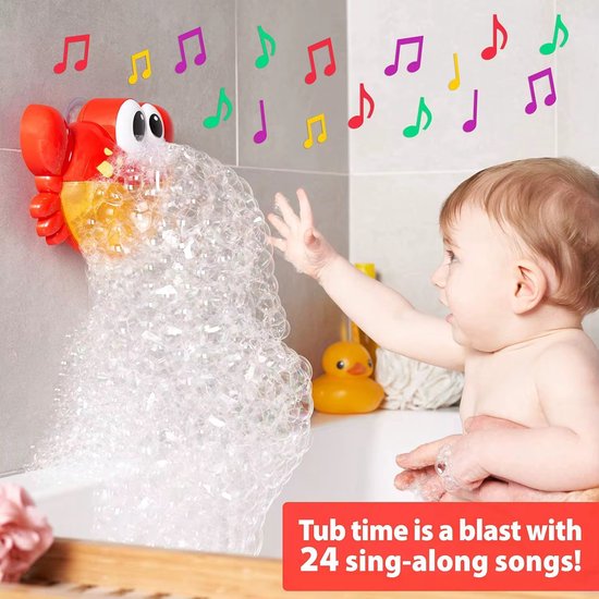 Bubble Krab Bad Speelgoed - Muzikale Bellenblaas Krab voor Bad & douche - Vrolijke Krab met Bellen & Muziek - Badplezier voor kinderen 1-5 jaar van Little Dutch — afbeelding 4