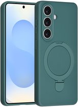 Coque de téléphone TUNIQ pour Samsung Galaxy S26 - Avec support anneau et cordon - Vert foncé