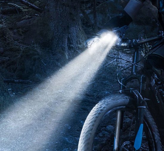 Oneay LED fietskoplamp op batterijen - Waterbestendige voorverlichting met bevestigingsband - Voor elke fietssoort — afbeelding 4