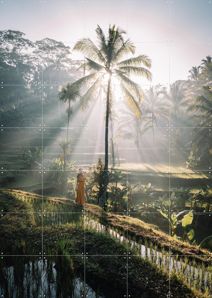 IXXI Bali, Tristan Zhou - 100 x 140 cm - Gratis ophangtool - Grote wanddecoratie en posters - Fotografie, Kleurrijk, Naturalisme, Woonkamer