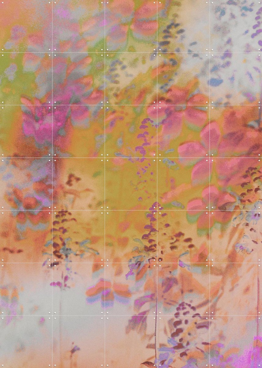 IXXI Florally Yours, Amber Lauder - 100 x 140 cm - Gratis ophangtool - Grote wanddecoratie en posters - Impressionisme, Abstract, Digitale Kunst