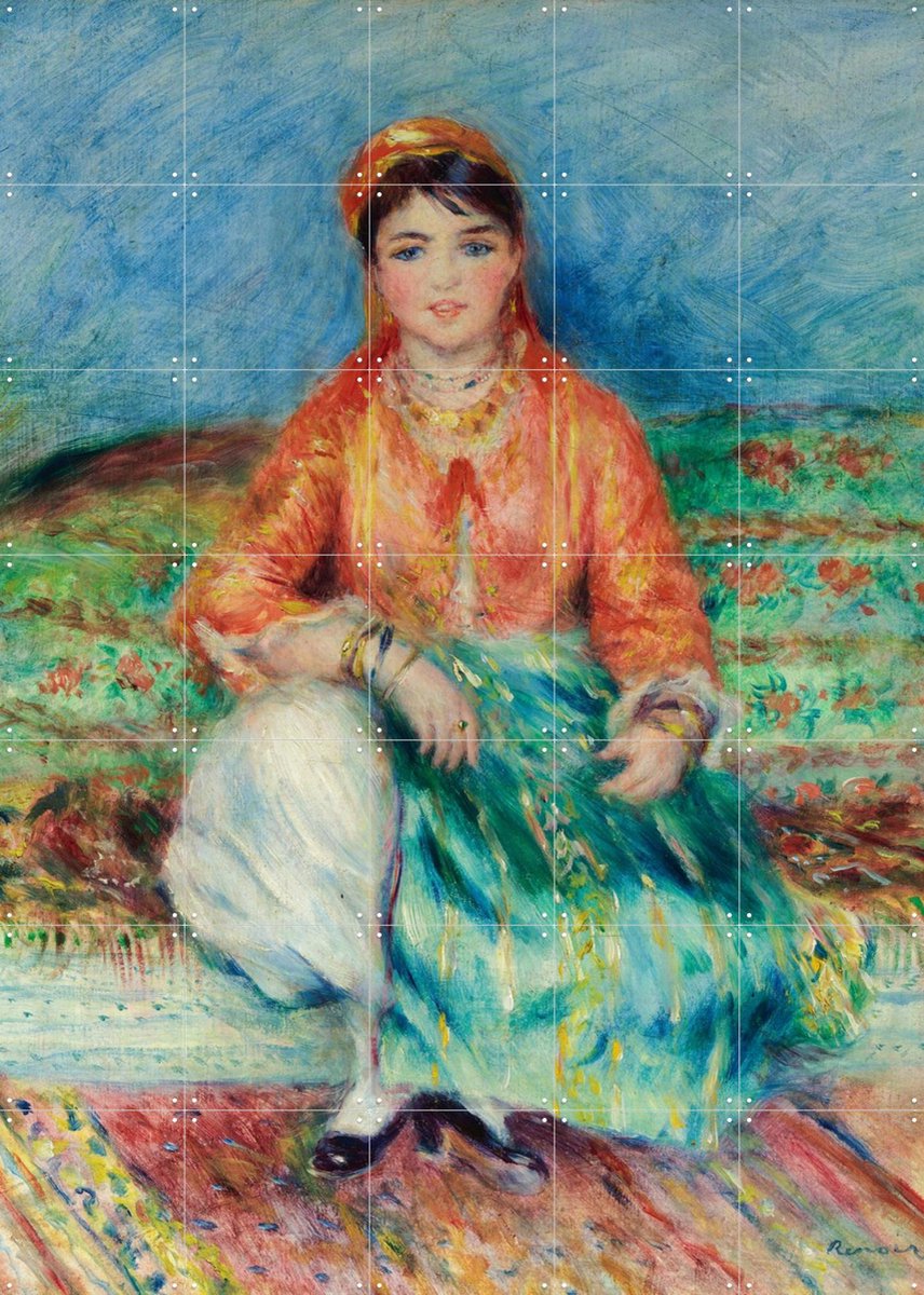 IXXI Algerian Girl, Pierre-Auguste Renoir & Museum of Fine Arts Boston - 100 x 140 cm - Gratis ophangtool - Grote wanddecoratie en posters -