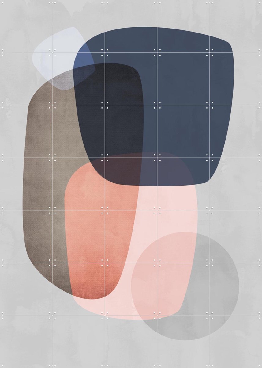 IXXI Graphic 189C, Mareike Böhmer - 100 x 140 cm - Gratis ophangtool - Grote wanddecoratie en posters - Illustraties, Abstract, Geometrische Kunst