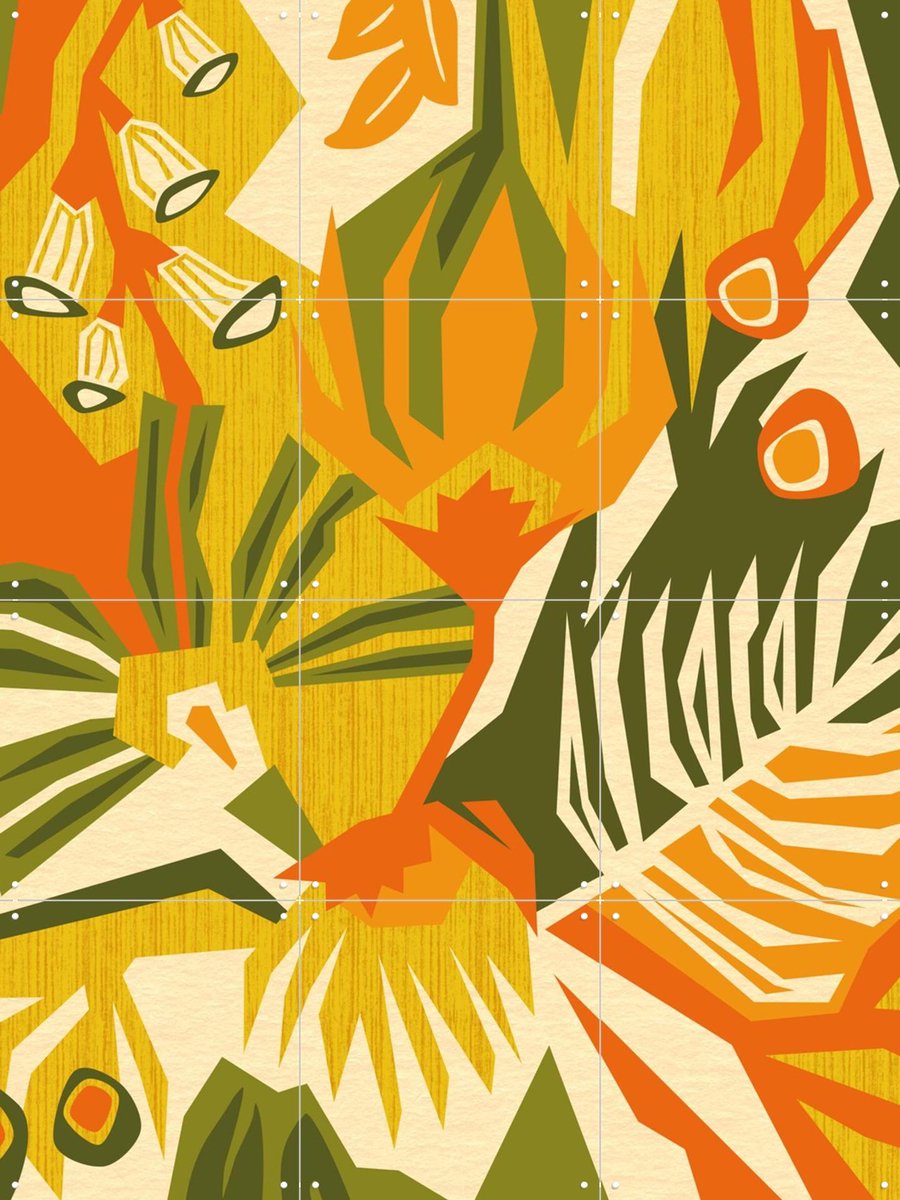 IXXI Beach House Bouquet, Megan Gallagher - 60 x 80 cm - Gratis ophangtool - Grote wanddecoratie en posters - Illustraties, Abstract, Grafisch
