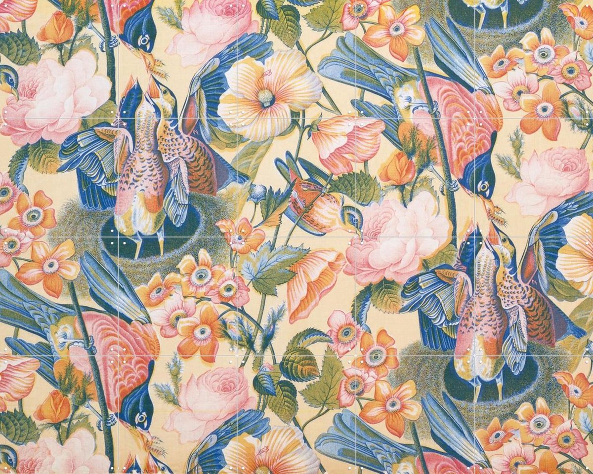 IXXI Furnishing Fabric III, Victoria and Albert Museum - 100 x 80 cm - Gratis ophangtool - Grote wanddecoratie en posters - Art Nouveau, Vintage