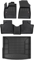 Frogum ProLine Voordeelset - Automatenset + Kofferbakmat - Geschikt voor Renault Espace VI (vanaf 2023) - Voor 7-persoons uitvoering (3e rij neergeklapt) - TPE Rubber - Zwart