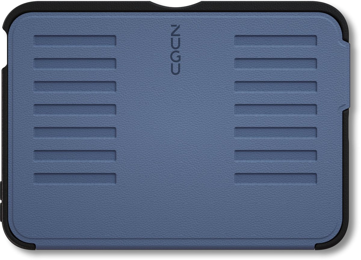 Zugu case Hoesje iPad mini Gen 6 (2021) & A17 Pro (2024) - oersterke luxe flip-over case - volledige 360˚ bescherming – met multifunctionele standaard functie – geschikt voor Apple Pencil - Blauw
