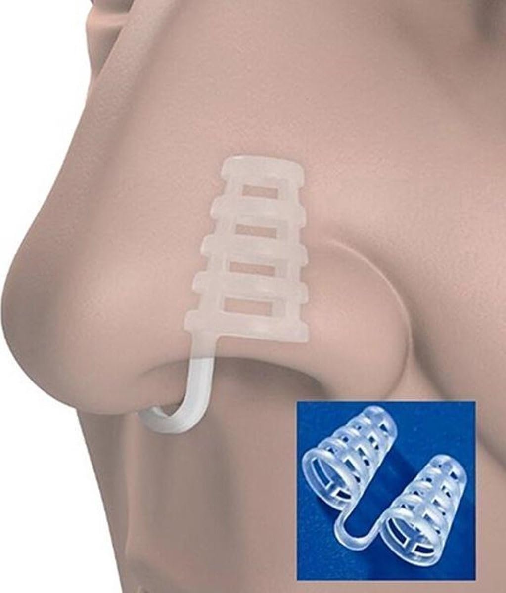 Okado Neusspreider 4 Stuks Transparant – Neusspreiders voor Comfortabeler Ademen – One Size met Opbergdoosje