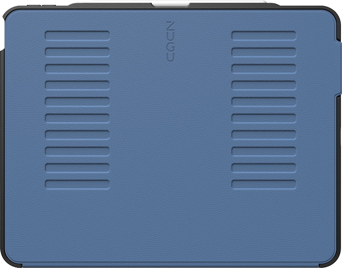 Zugu case Hoesje iPad Air 13 (M2-M4) 2024 & iPad Pro 12.9 (3rd/4th gen) – Verstelbare Magnetische Houder met 8 Hoeken – Veilige Magnetische Montage – Grote Valbescherming - Blauw