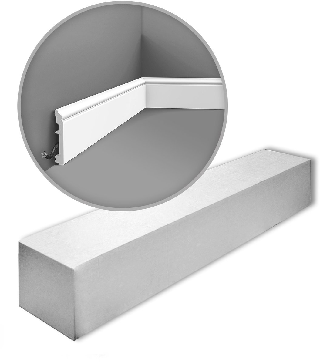 Orac Decor SX173-box AXXENT CONTOUR 1 doos 20 stukken Plinte 40 m