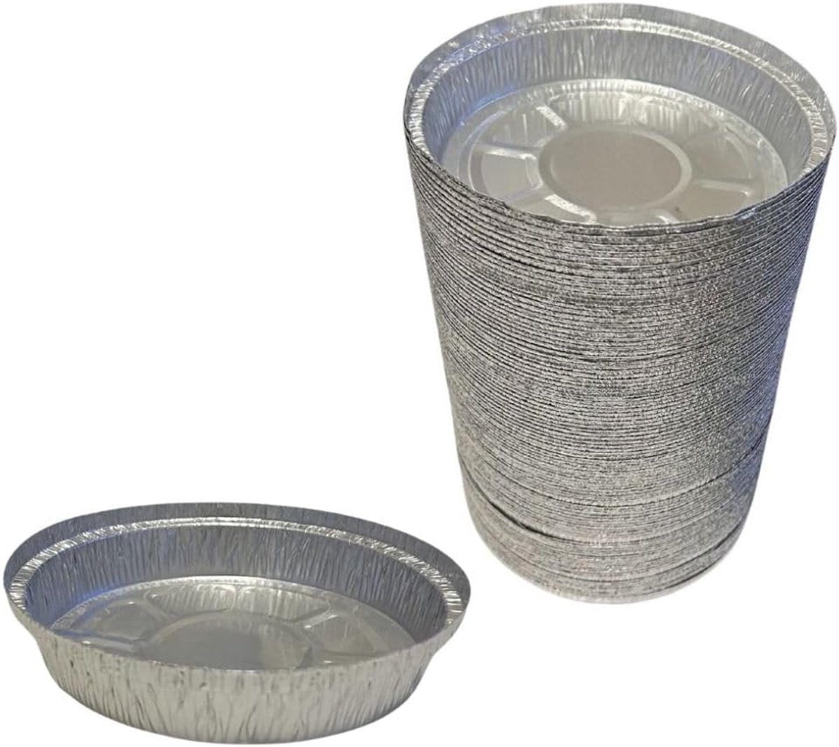 100x Aluminium Bakvormpjes Rond - 215 ml - Ideaal voor Künefe, Muffins en Gebak